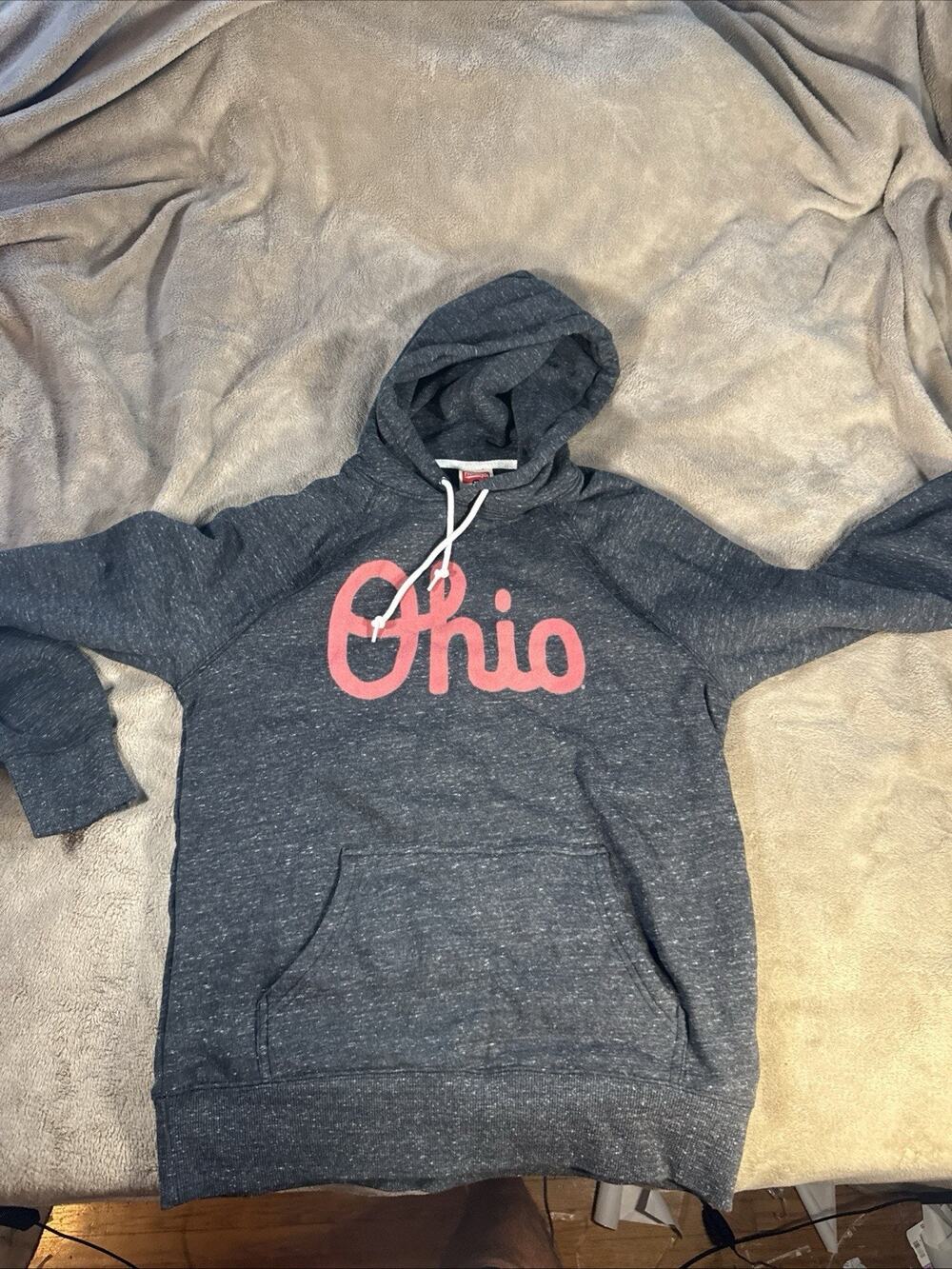 Homage Ohio State Buckeyes Script Hoodie Mens M Gray Hooded Sweatshirt